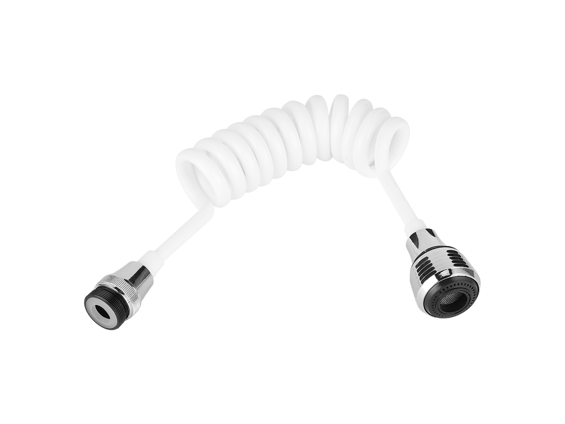 Extensor de Torneira de Cozinha Resistente com Mangueira Retrátil 140cm Branco Abs