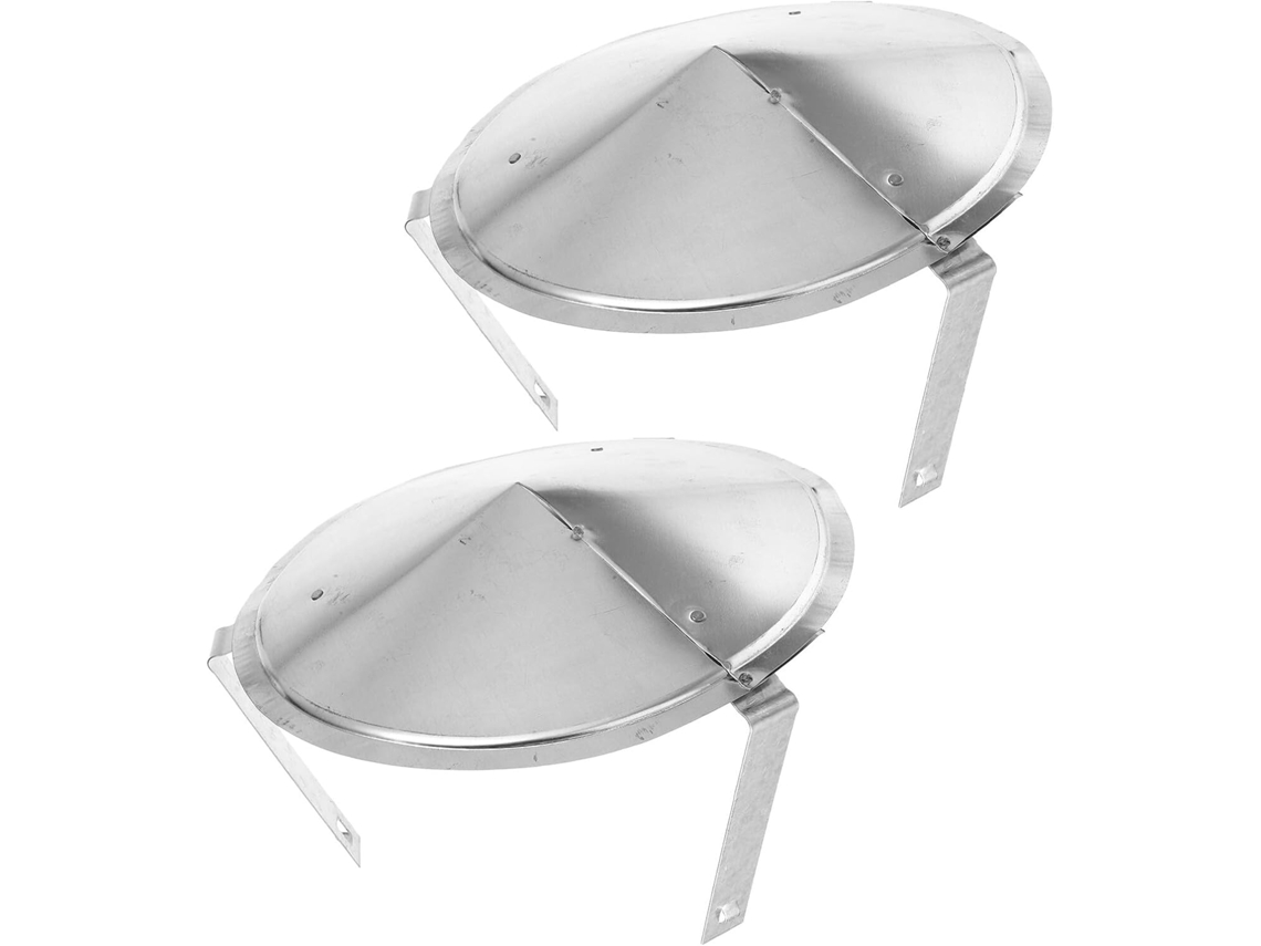 Conjunto De 2 Tampas Metálicas Para Chaminé À Prova De Chuva - Proteção Impermeável