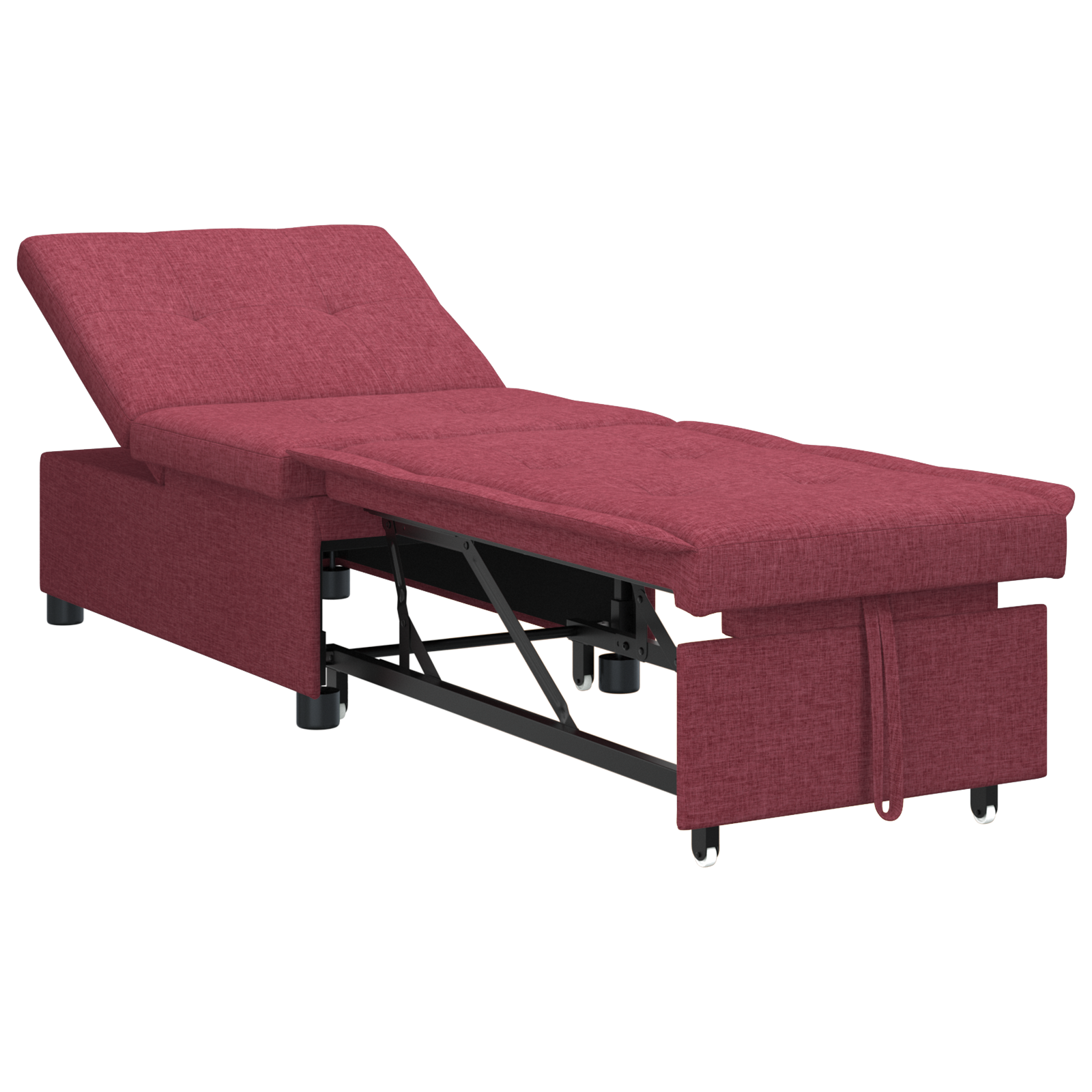 Conjunto 1 Sofá Cama Moderno Vidaxl Vermelho Tecido (194 X 50 X 82 Cm)