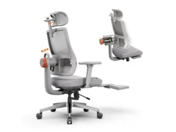 Cadeira Ergonômica Newtral Magich-gpro - Com Apoio Para Os Pés - Suporte Lombar Adaptável - Apoio De Braços Ajustável - Cinza
