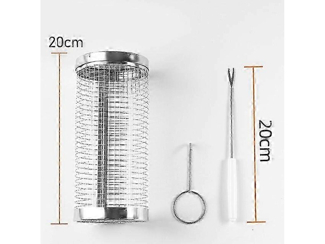 Churrasqueira Giratória Automática Com 10 Espetos E Grelha Ajustável Em Aço Inoxidável - Utensílios Para Churrasco Ao Ar Livre