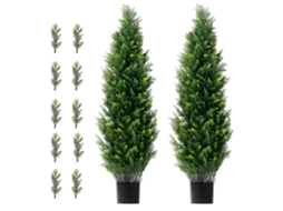 Topiaria De Cedro Artificial Succebuy De 1,2 M, Resistente Aos Raios Uv, Decoração Para Interiores E Exteriores, Pacote De 2