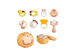 Primerox conjunto 8 Brinquedos Morder Dentes Bebê 0 1 Ano Massagem Gengivas Seguro Resistente Calor