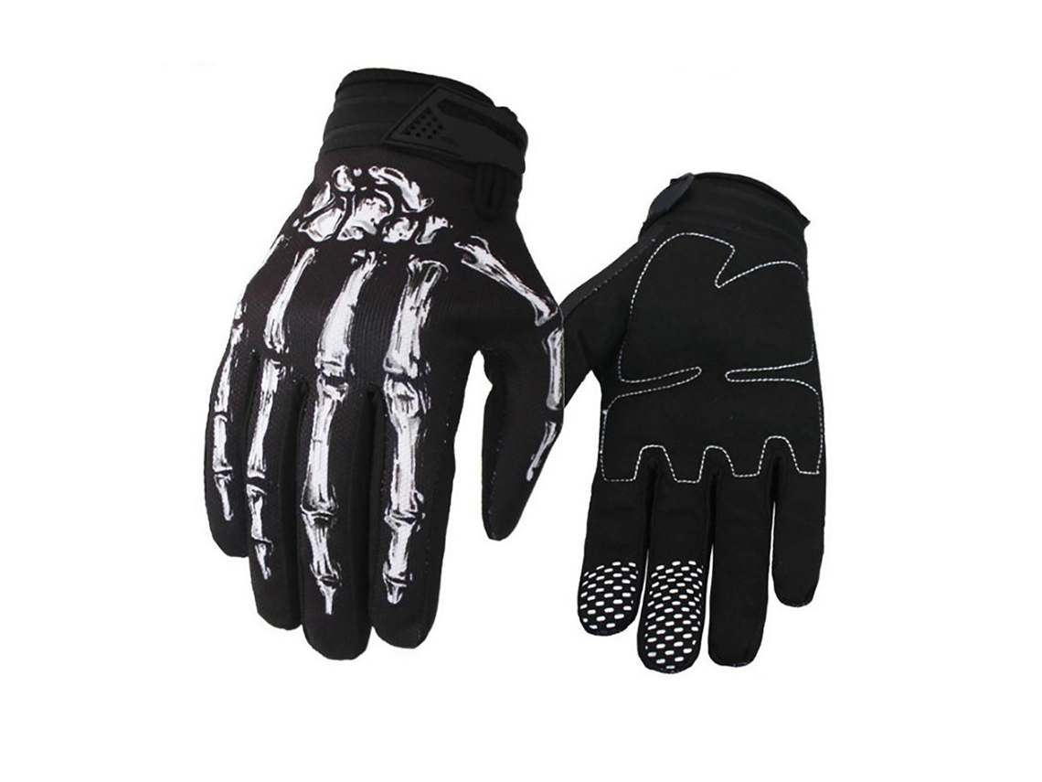Par de luvas de moto com esqueleto, impermeáveis, antivento, esportivas, MTB S/MARCA
