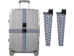 Conjunto De 2 Alças Bagagem Com Estampa Fofa Ovelhas E Flores, Ideais Para Malas De Viagem Acessórios Cintos Bagagem