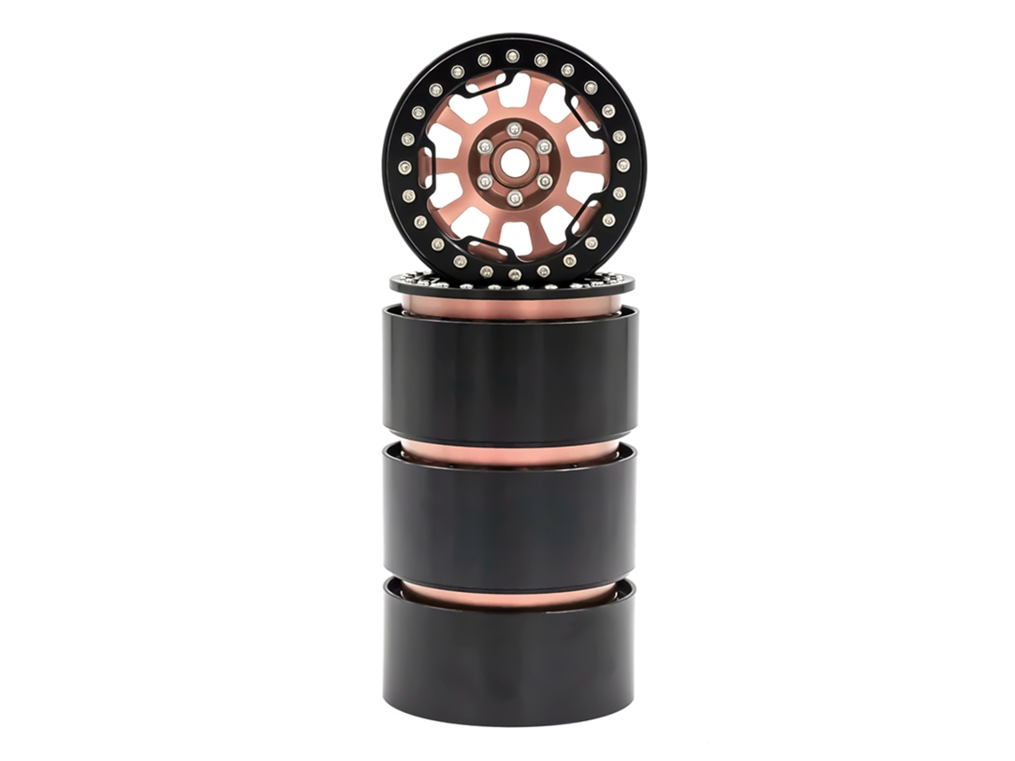 Rodas De Liga Leve Beadlock 2.2 Polegadas Cubo De Roda 4 Unidades