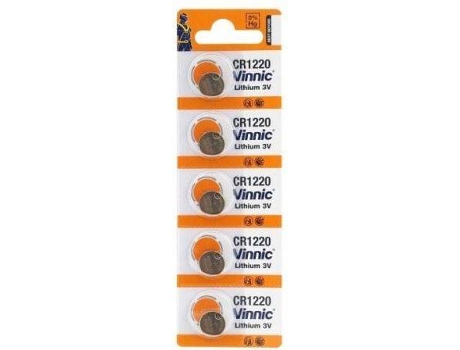 Pilhas Litio tipo Botão VINNIC CR1220 (5 Und)