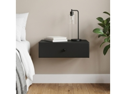 Vidaxl Mesa Lateral De Parede Preto 59 X 34,5 X 17 Cm