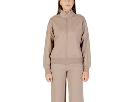 Moletom Feminino Guess Active Octavia High Neck Full Zip Swe Marrom (s)