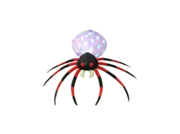 Aranha Inflável Gigante De 240 Cm, Decorações De Halloween, Luzes Led Giratórias Para Áreas Externas, Barra De Aranha Para Casa Ly Ebike