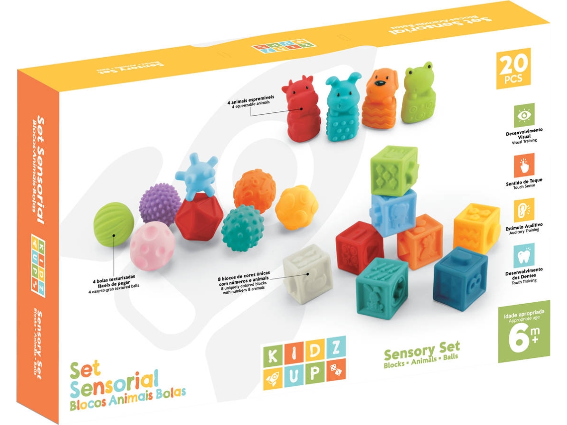 Set Sensorial TOPBRANDS Bloco Animais e Bolas (20 Peças - Idade Apropriada 6 meses)
