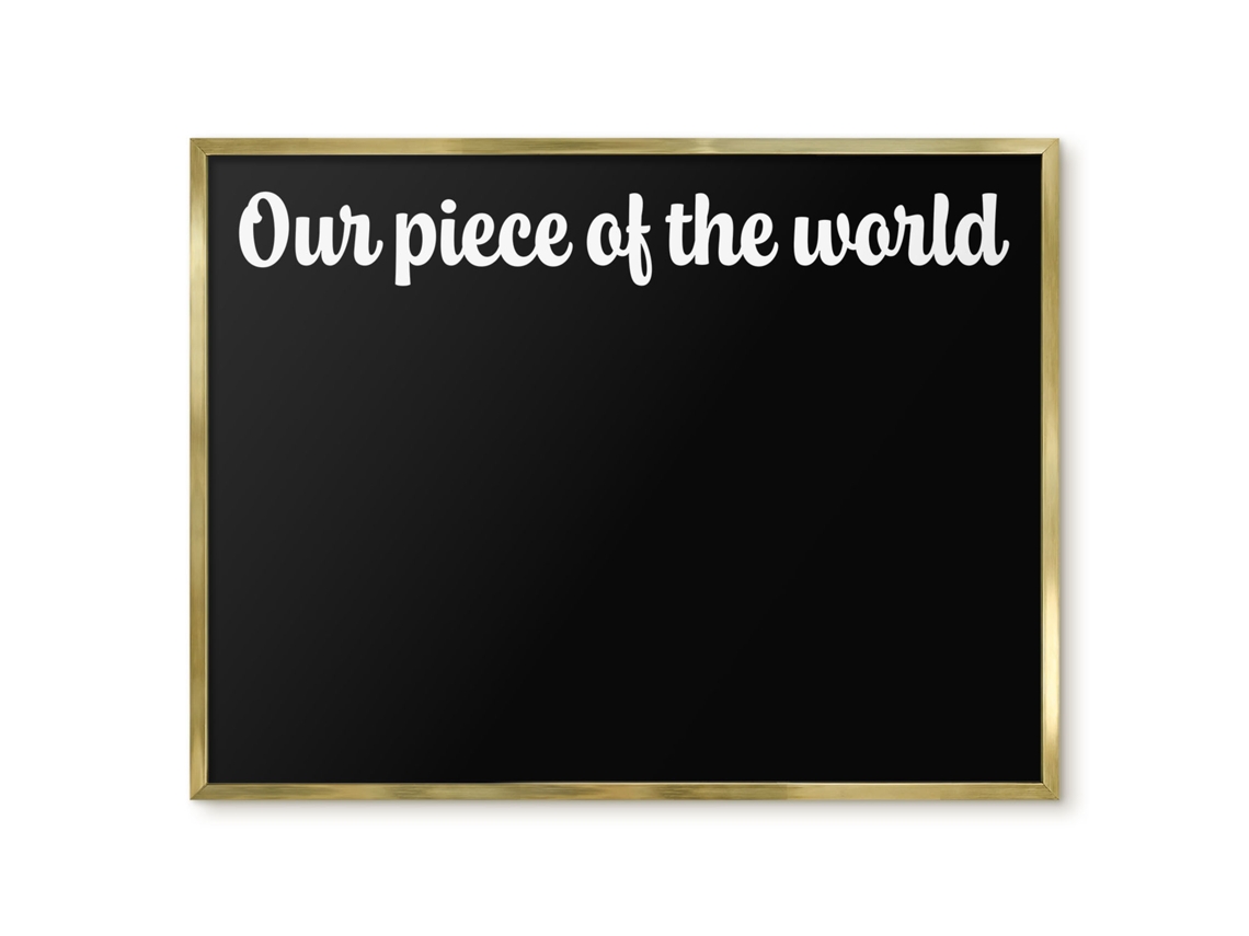 Quadro de parede magnético "Nosso Pedaço do Mundo" para escritório Espelharte (80x60 cm)