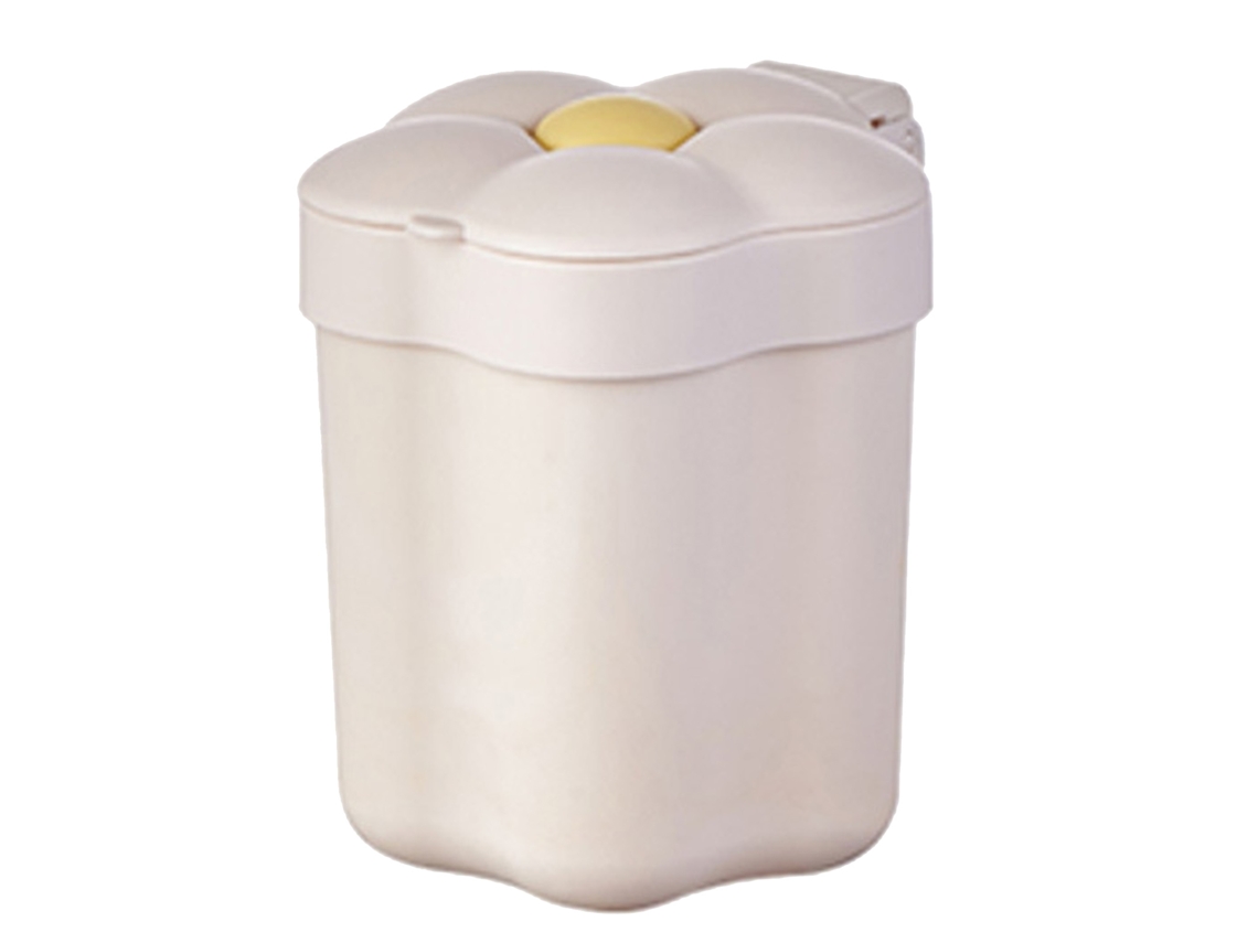 Lixeira de Mesa com Tampa Flor S/MARCA