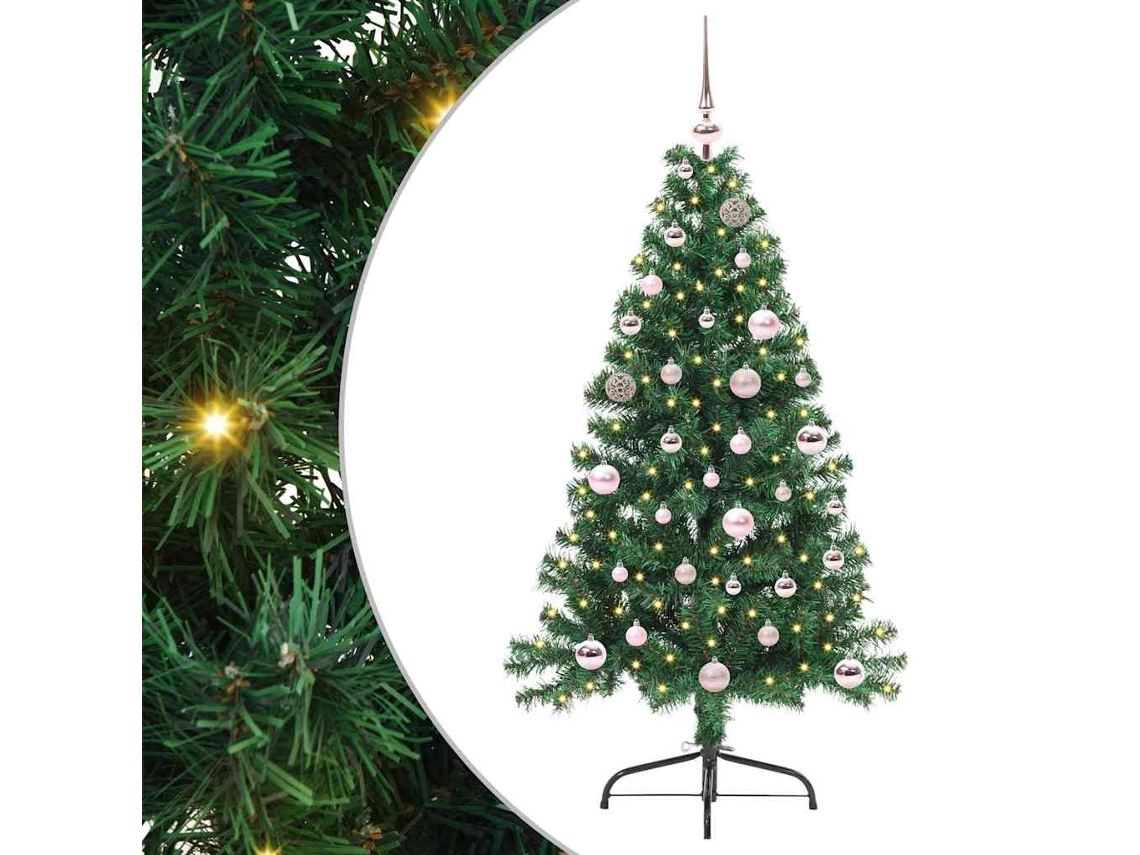 Árvore De Natal Artificial Iluminada Vidaxl Verde Pvc (150 Cm)