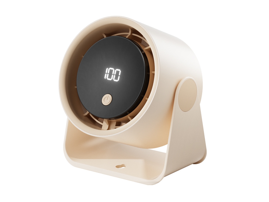 Ventilador de mesa USB recarregável com tela digital, silencioso, para escritório e quarto, fácil de usar, alta durabilidade STELASPLEN