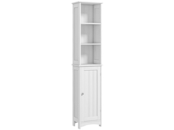 Coluna Casa de Banho Mdf Cor Branco 34x23x165 cm Kleankin