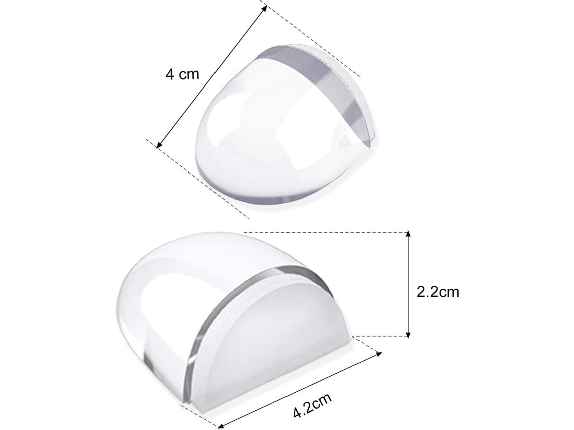 Conjunto De 4 Batentes De Porta Transparentes E Autoadesivos Para Pisos E Parquet, Proteção Para Portas E Paredes. Aquaforge