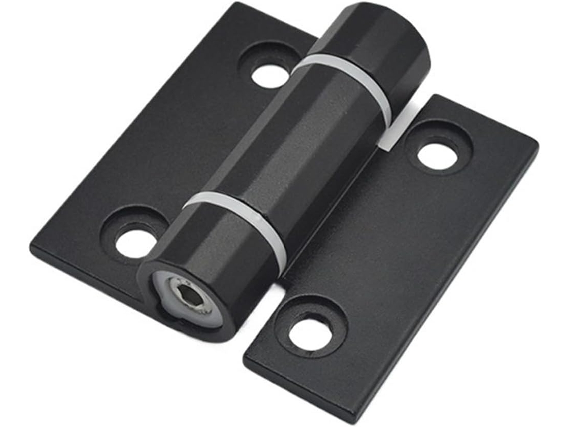 1 Peça Dobradiça De Torque Ajustável Em Alumínio Preto 60 * 59mm Para Porta Armário Xk509 S42b
