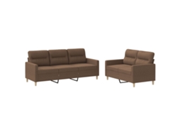 Sofa Set, Sofa Sets Vidaxl Marrom Tecido (n/a)