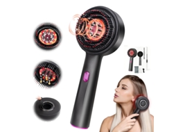 Pente De Massagem Elétrico Para Couro Cabeludo Luz Vermelha Ohpa Wn-02 Preto