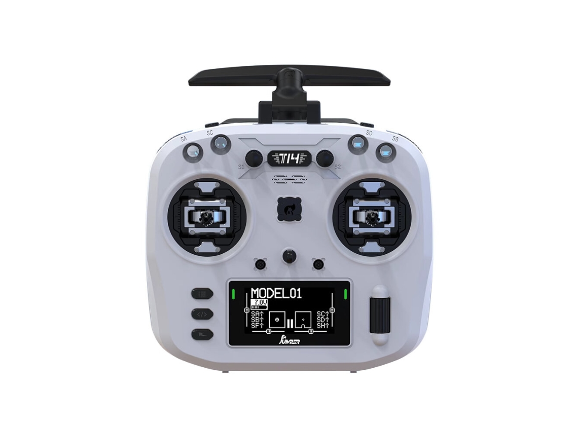Gimbal Hall Branco 2.4ghz Jumper T14 Macaron Color 1w Elrs Tela Oled 2.42" Edgetx Drones Fpv Rc MDUG