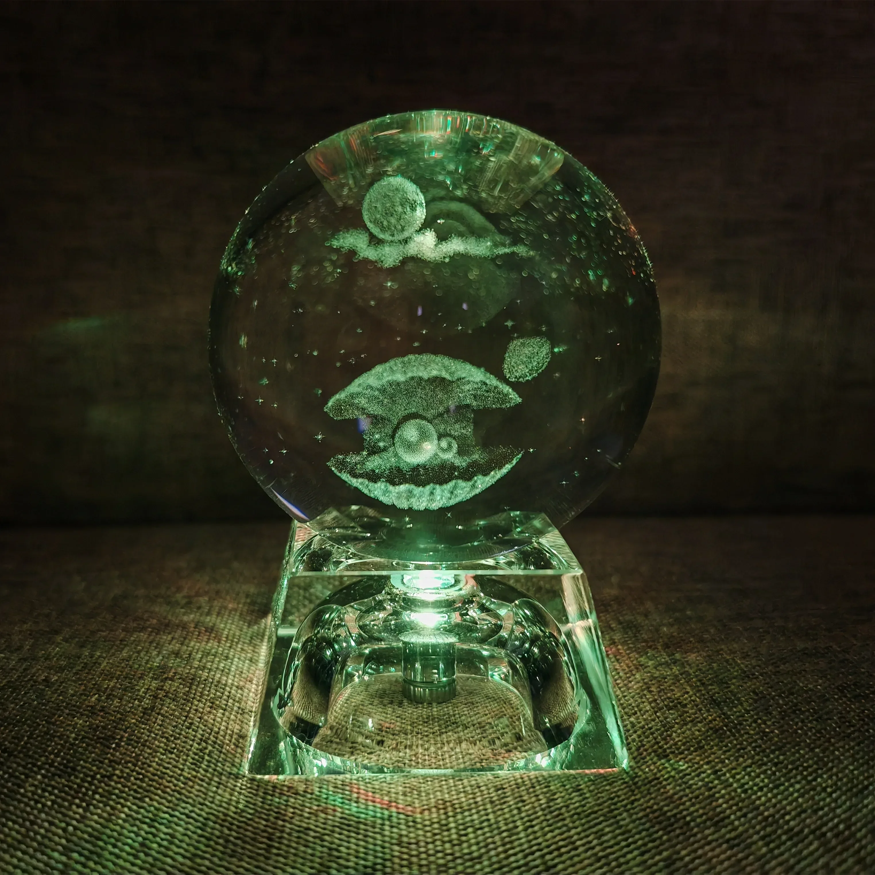 Bola de Cristal Led, Bola de Vidro 3d, Decoração para Casa, Enfeite para Presente de Dia Dos Namorados. MDUG
