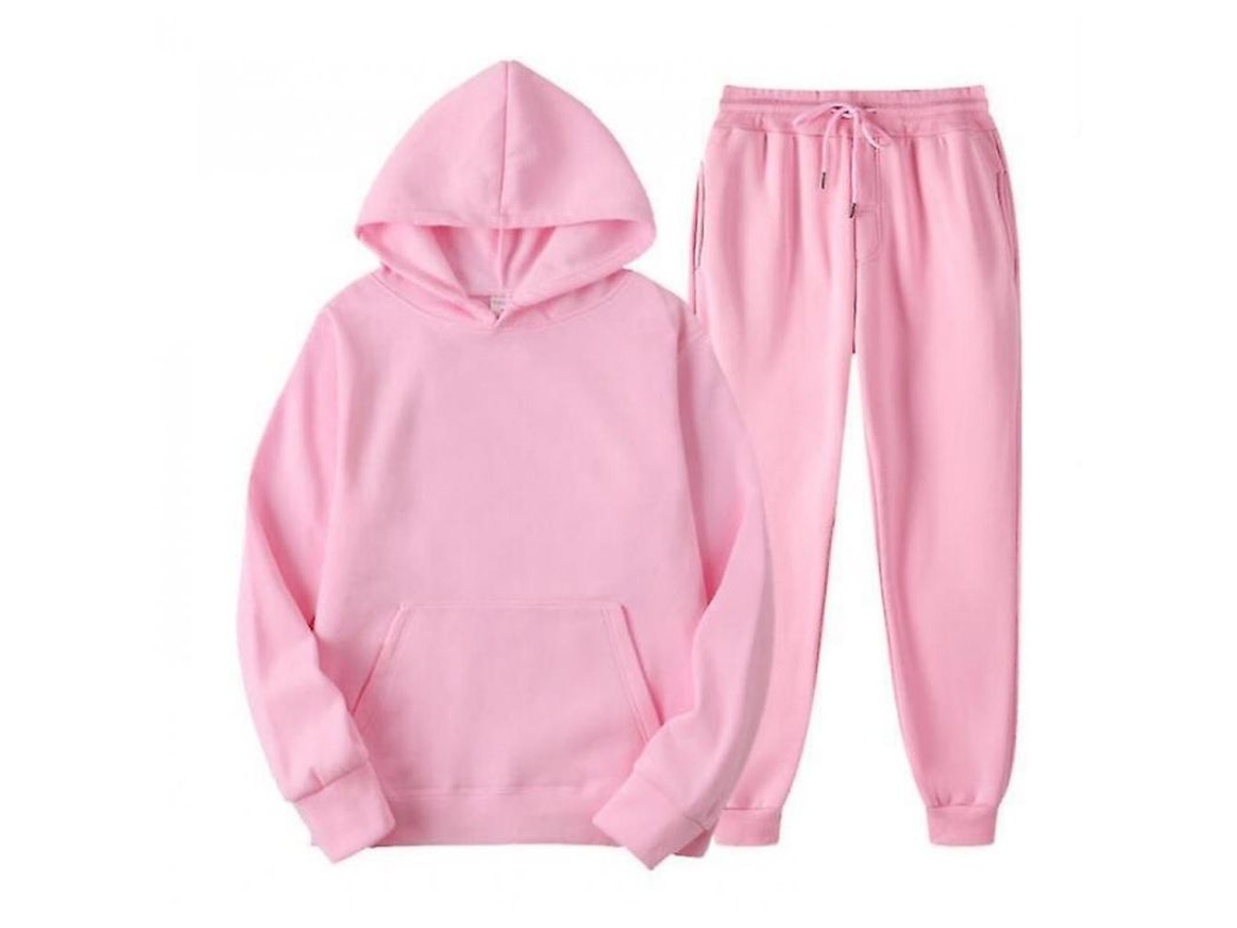 2026 conjunto de Sudadera Con Capucha para Hombre Casual de Color Sólido Manga Larga Rcu M Rosa