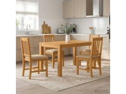 Vidaxl Conjunto De Sala De Jantar 5 Unid. Bege