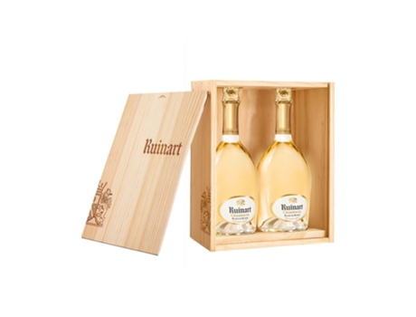 Estuche De Madera 2 Ruinart Blanc De Blancs Francia Champagne 75 Cl. 12.0º Maison Ruinart