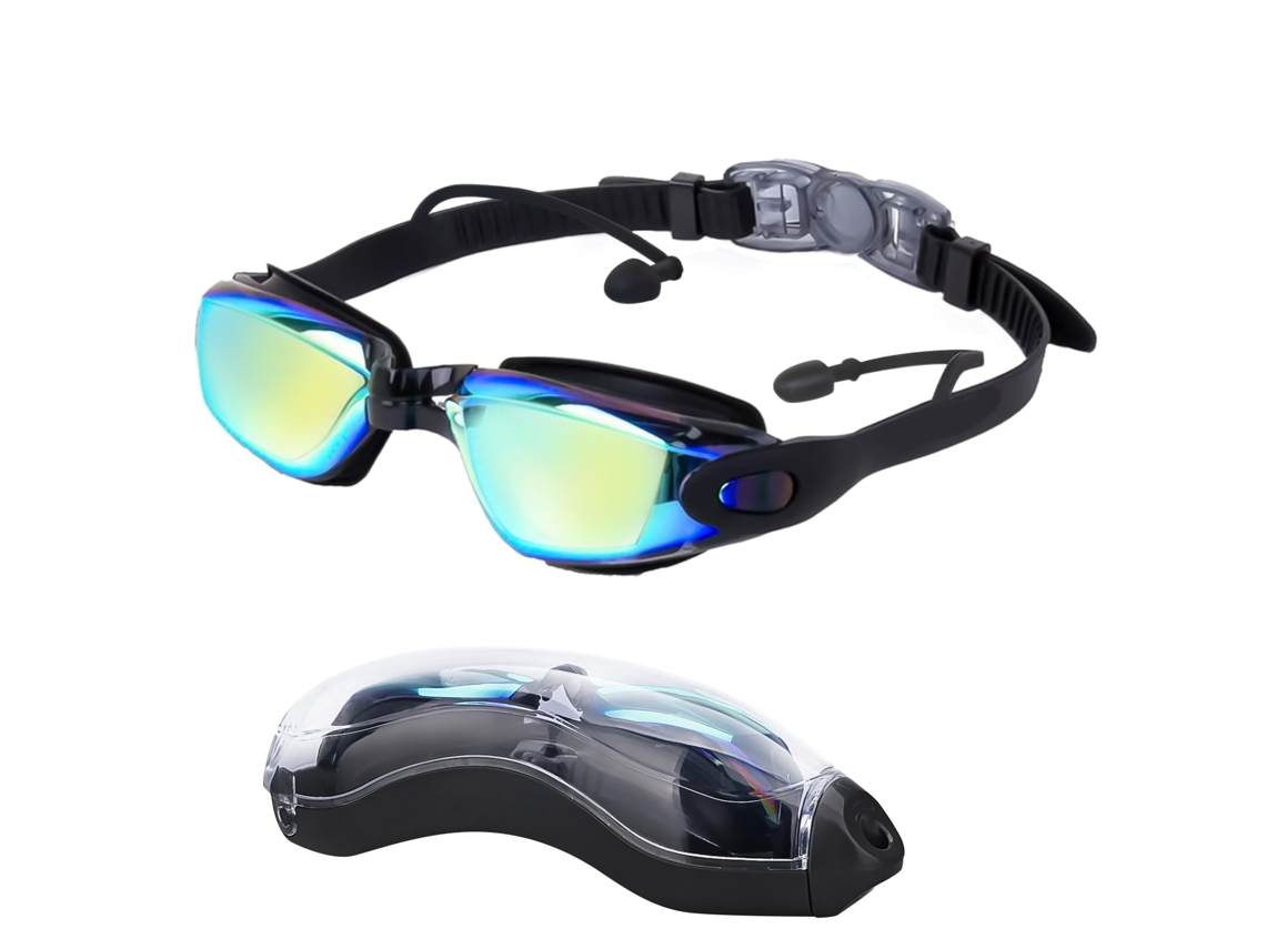 Óculos de Natação de Silicone, Antiembaçante, com Proteção Uv, Vedação, Adequados para Esportes Aquáticos para Homens e Mulheres Adultos AQUAFORGE