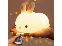 Luminária De Coelho Para Bebê,16 Cores Controle Remoto,recarregável E Sem Fio,decoração Kawaii Para Quarto De Bebê Ou Adolescente Btforus
