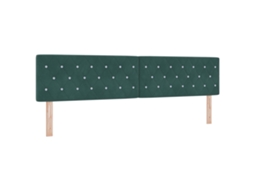 Conjunto 1 Cabeceira Led Vidaxl Verde Veludo (200 Cm)