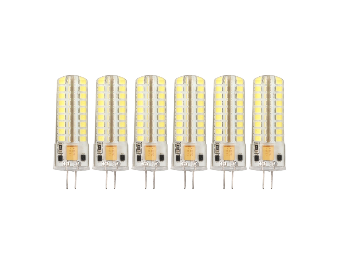 2026 6 Peças de Bombilla Led G4 7w 700lm 72led 360° Luz Branca Silicone 12v para Luz de Teto Parede Ac Dc