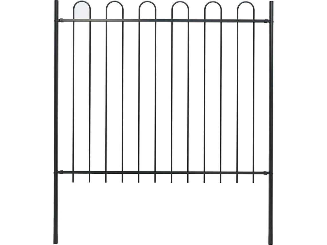 Garden Fence, Garden Fences Vidaxl Preto Aço (n/a)