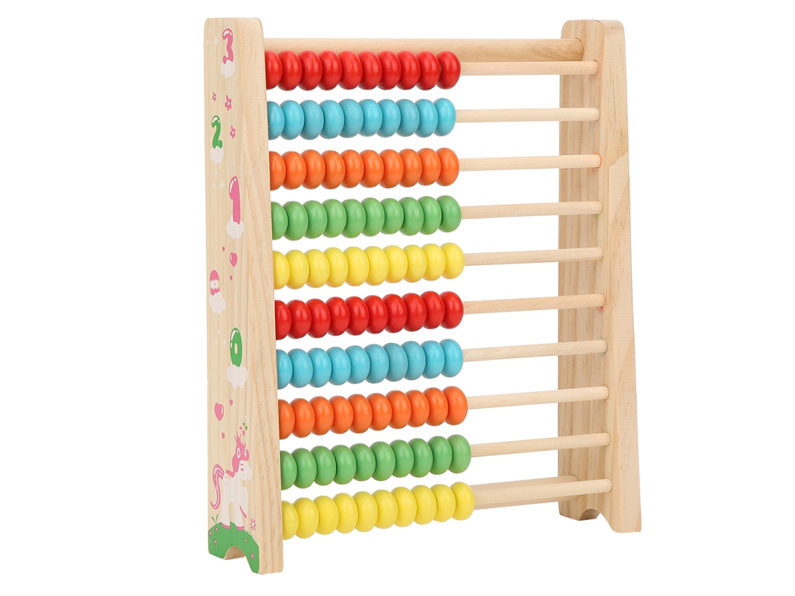 Primerox ábaco Infantil Madeira Brinquedo Educativo para Crianças 3+ Desenvolvimento Matemático