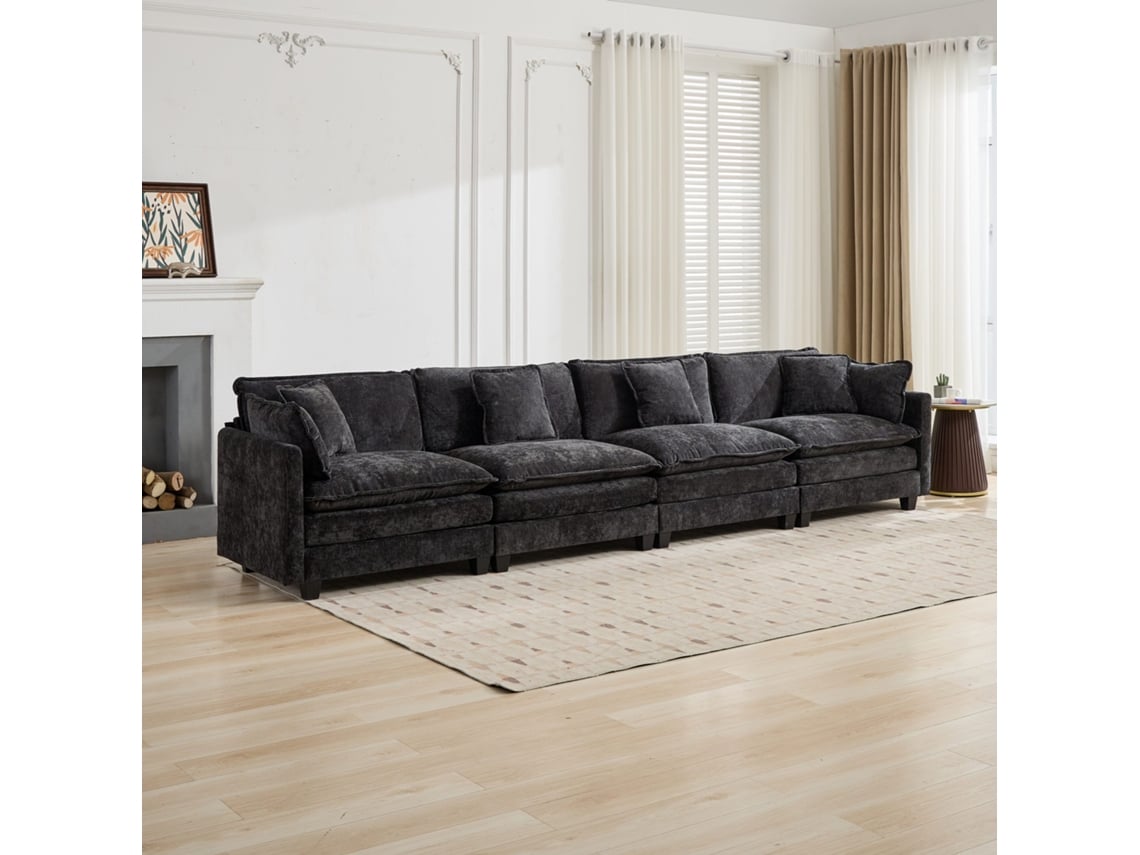 Sofá Cloud De 4 Lugares (puf Não Incluído), Sofá Modular Moderno, Quarto E Apartamento