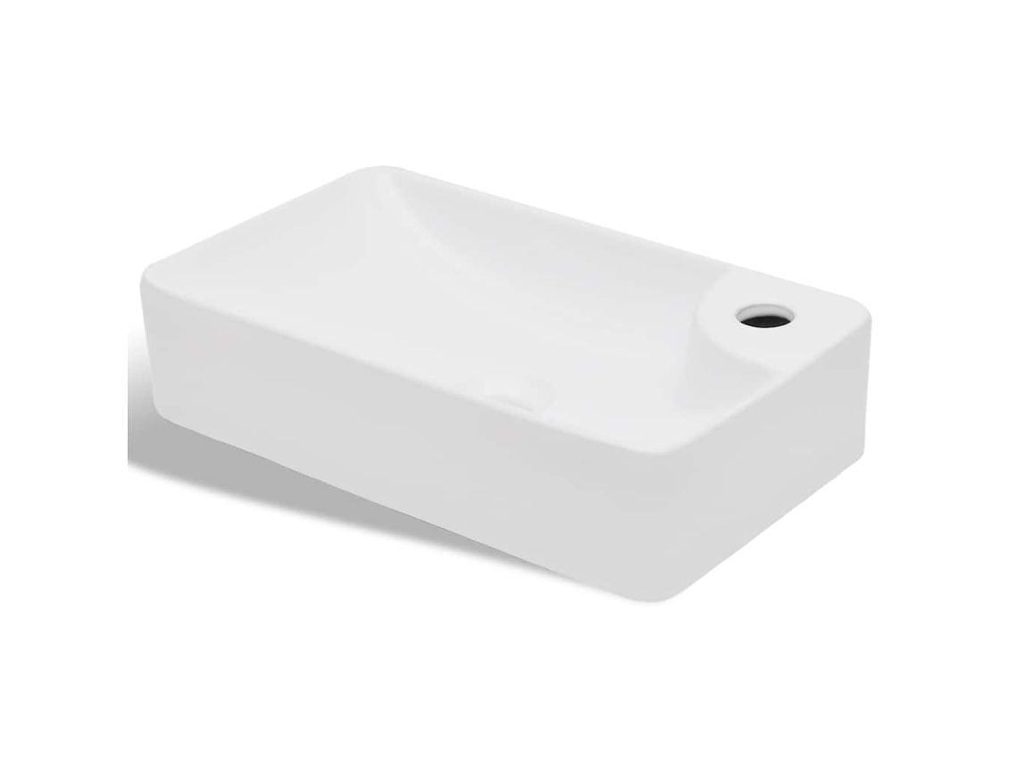 0 Vidaxl Branco Cerâmica (44 X 25 X 10 Cm)