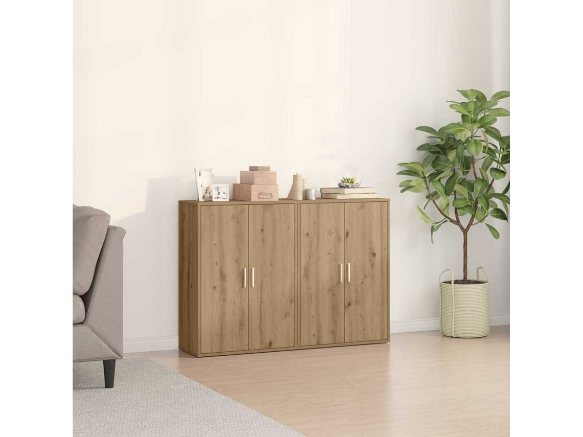 Vidaxl Buffet 2 Pcs Carvalho Artesanal 60 X 31 X 84 Cm