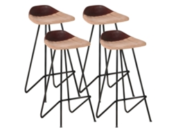 Bar Stool, Bar Stools Vidaxl Marrom Couro (n/a)