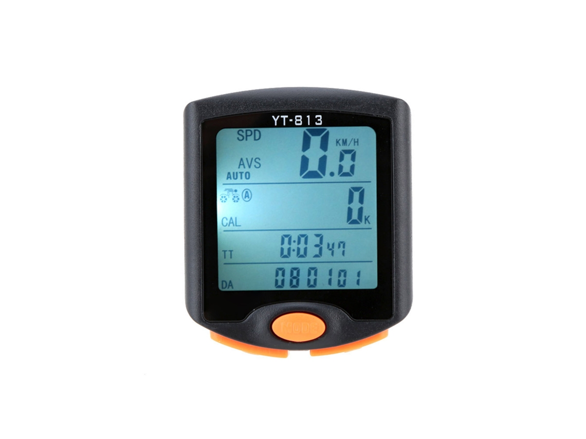Computador De Bicicleta Sem Fio Odometro Velocimetro Cronometro Termometro Luz Noturna À Prova D'água