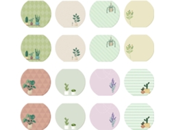 Lote De 16 Blocos-notas Autocolantes Cactus Plantes Formato Papel Compacto Autocolante Colorido Fournitures