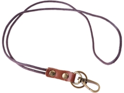 Pulseira De Couro Com Cordão E Suporte, 49cm