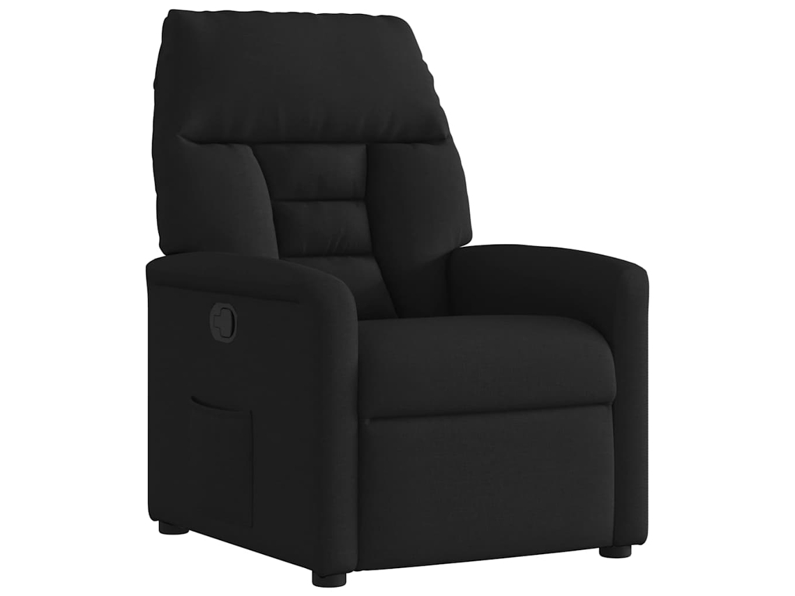 Vidaxl Poltrona Reclinável Tecido Preto