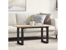 Vidaxl Mesa De Centro Estrutura Em O 90x40x45,5 Cm Pinho/aço