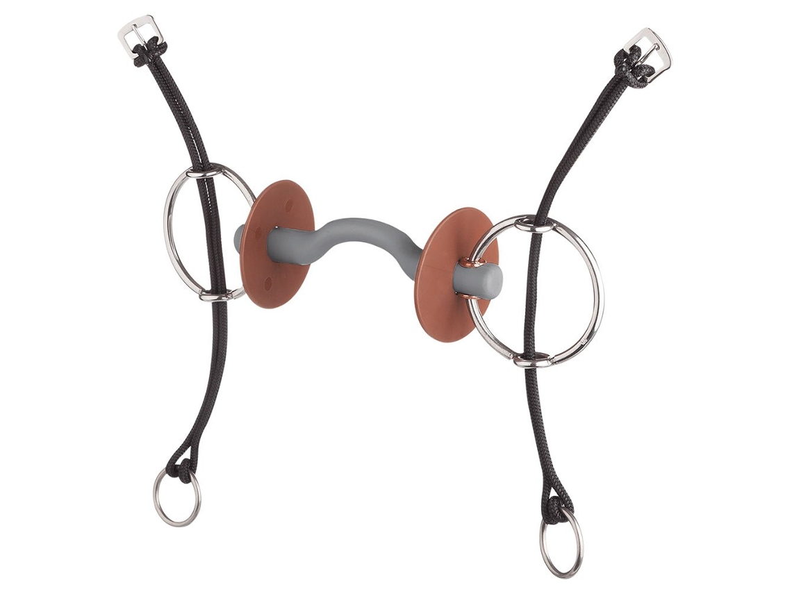 Hard Bit Gag Tongue Port Snaffle Prateado 130 Mmberis