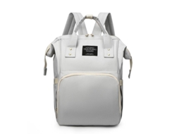 Mochila Para Fraldas De Grande Capacidade, Bolsa De Malirnidade Impermeável, Estilo Viajanli Para Mamãs - Cinzento