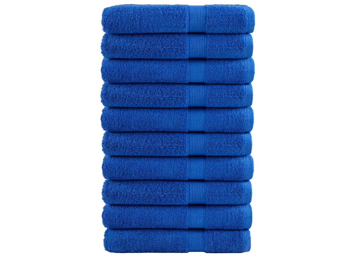 Vidaxl Toalhas De Sauna Premium Solund 10 Pcs 80x200 Cm 600 Gsm Azul
