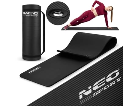 Tapete de Exercícios Grosso 183 x 60 cm com Furos - Neo-sport - Preto