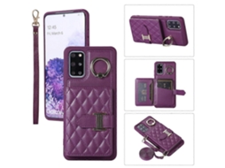 Capa Para Celular Com Suporte Horizontal Para Cartões E Argolas, Com Cordão Duplo, Compatível Com Samsung Galaxy S23+ 5g.