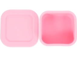 Lancheira Bento De Silicone Rosa, Empilhável E Multifuncional, Recipiente Reutilizável Para Alimentos, Ideal Para